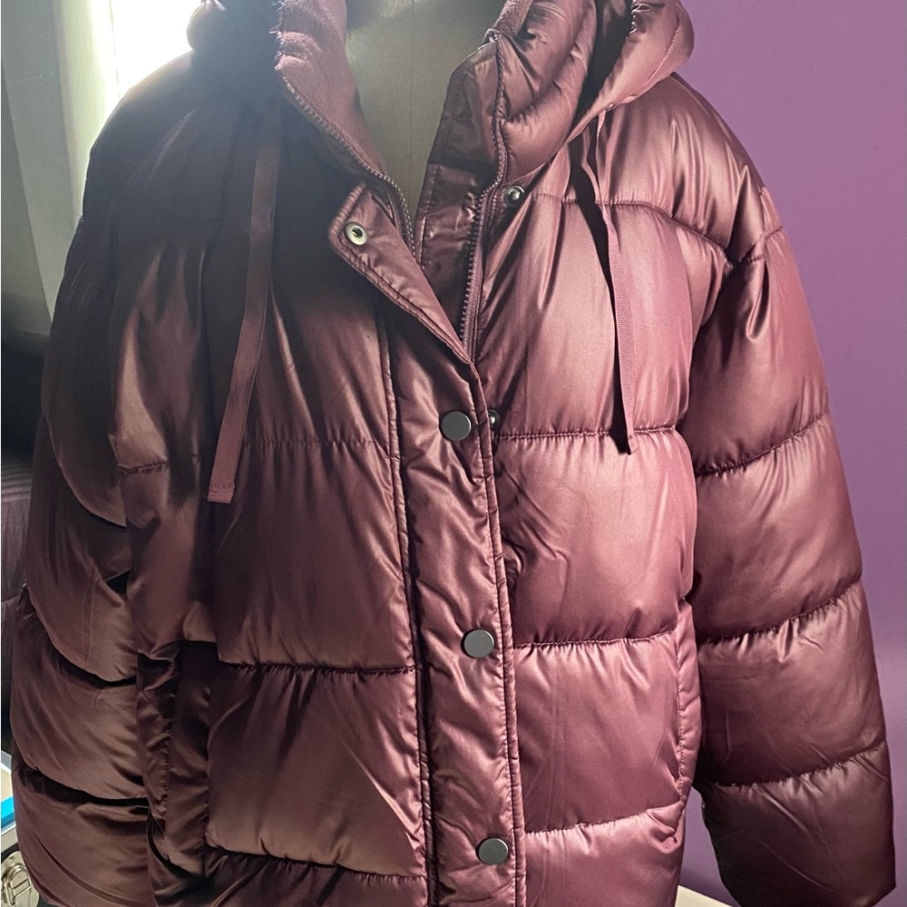 GAP Women's Puffer Jacket - Maroon